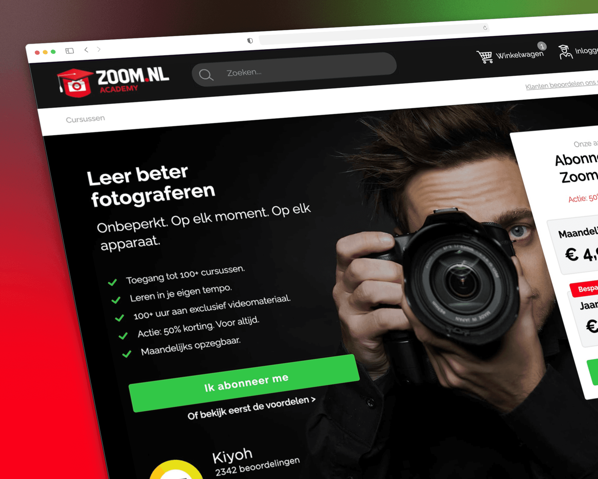 Preview image of Webshop en e-learningplatform